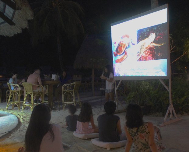 Both adults and kids join in on the conversation at Miniloc. 