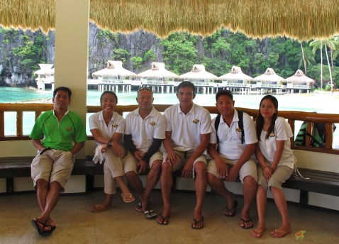 Miniloc staff moments after Booby’s successful release