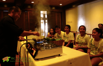 Cooking the fresh produce harvested from Inigtan farm